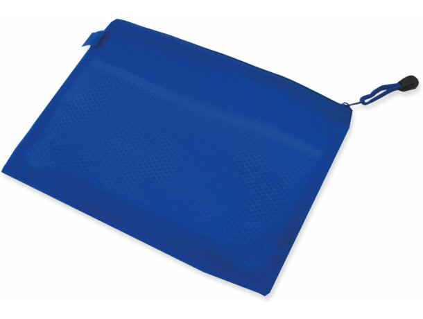 Bolsa de pvc con separador interior azul Bolsa de pvc con separador interior azul