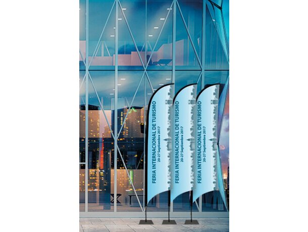 Soporte bandera forma pluma 2 m