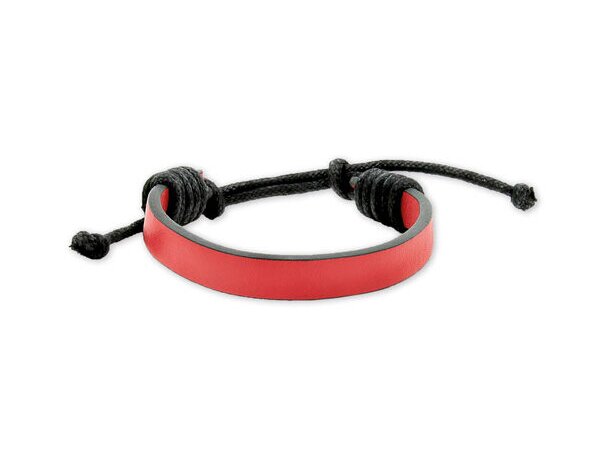 Pulsera polipiel ajustable Arcos rojo