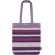 Bolsa de algodón reciclado Trinity con rayas de colores Lila