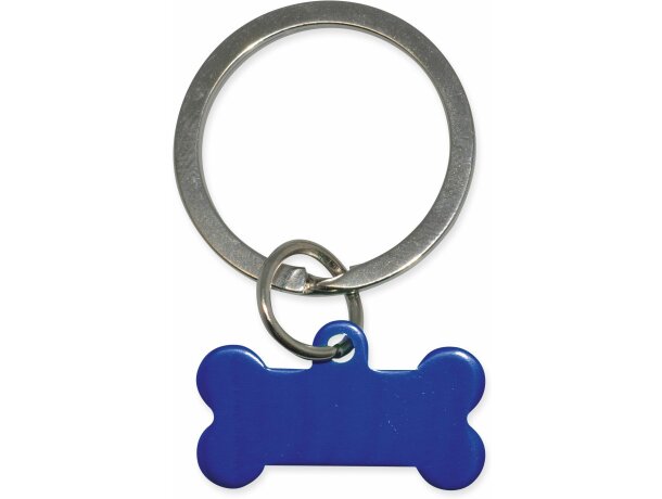 Llavero con forma de hueso de colores azul Llavero con forma de hueso de colores azul