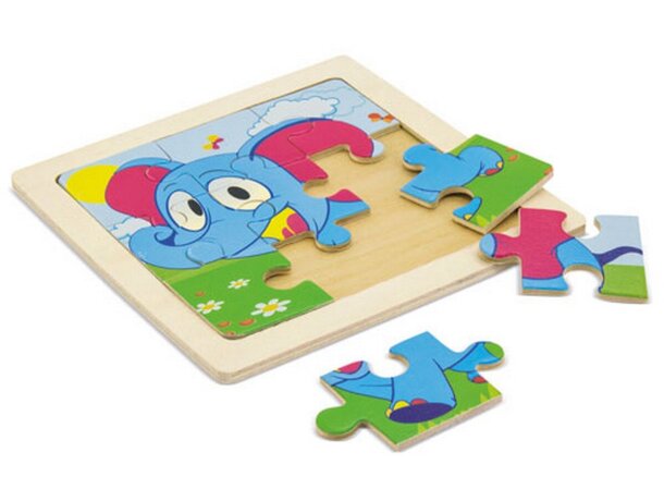 Set de 5 puzzles en madera natural Junior