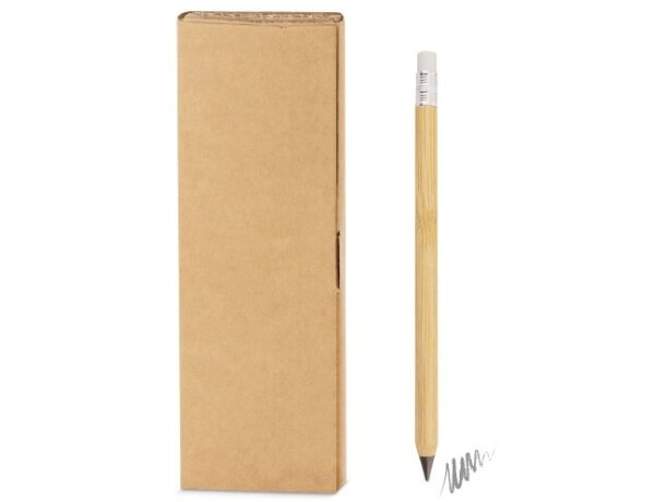 Set lápiz infinito bambú con lima delineante incluida detalle 5