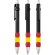 Bolígrafo Sensation con diseño bandera en cuerpo ABS Negro
