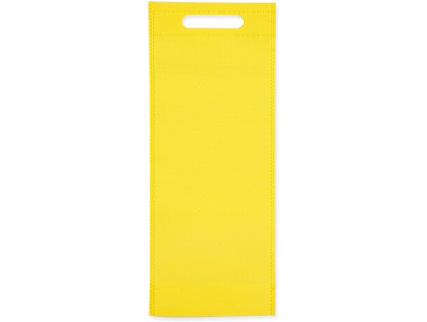 Bolsa de non woven para botella con logo amarilla Bolsa de non woven para botella con logo amarilla