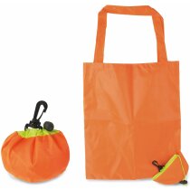 Bolsa publicitaria plegable con forma de naranja
