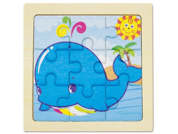 Set de 5 puzzles en madera natural Junior