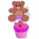 Maceta pinza portafotos oso rosa personalizado
