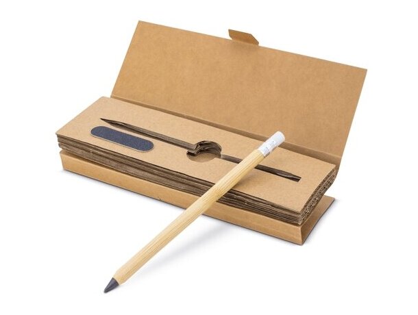 Set lápiz infinito bambú con lima delineante incluida detalle 2