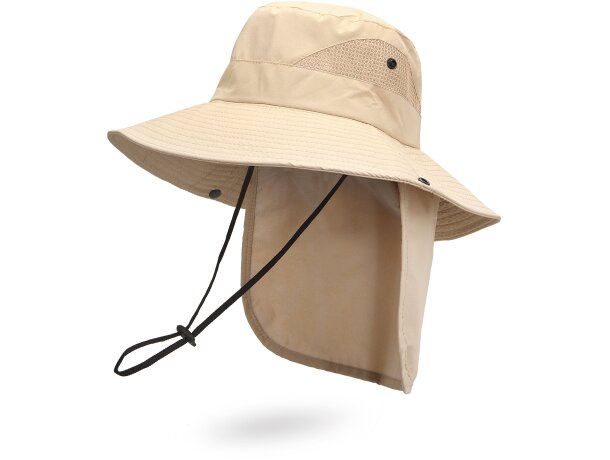 Sombrero ajustable Cairo de microfibra con sistema convertible Piedra detalle 8