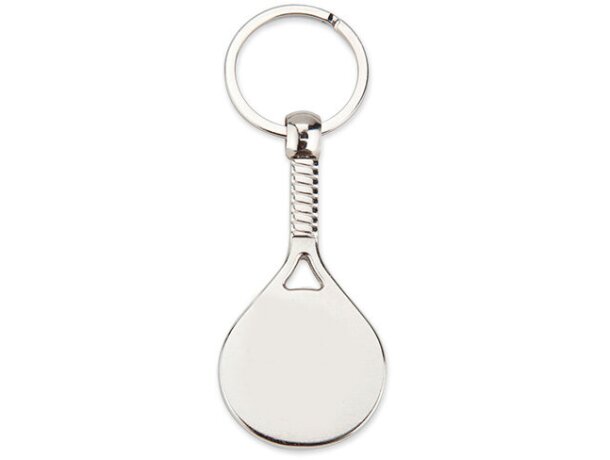 Llavero de metal raqueta