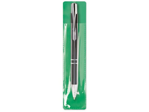 Funda boligrafo pvc amarillo verde