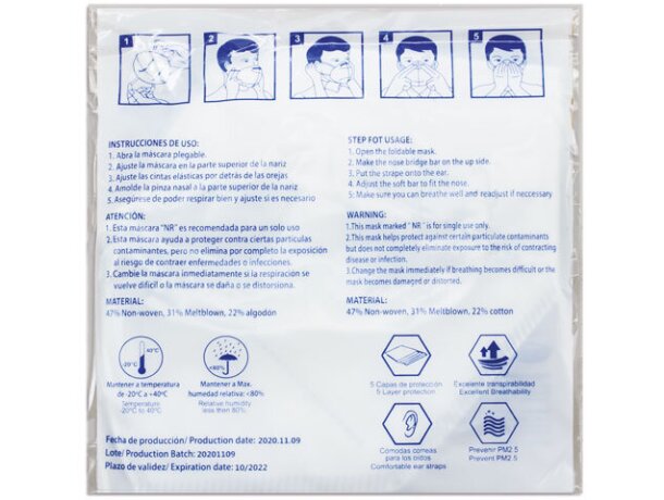 Mascarilla ultra proteccion de colroes ffp2