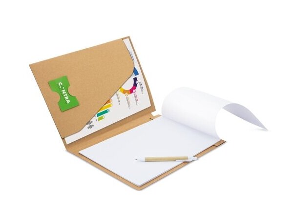 Carpeta con bloc y bolígrafo eco Seminar detalle 3