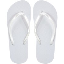 Chanclas Nissi blancas de poliéster personalizables