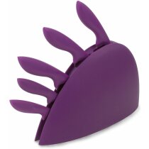 Set de 6 cuchillos con soporte lila Set de 6 cuchillos con soporte lila