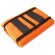 Manta polar de viaje con funda naranja