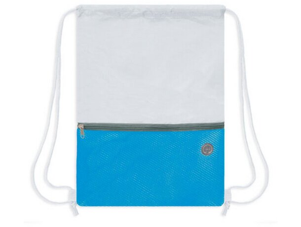 Bolsa mochila Luxory blanco/azul claro