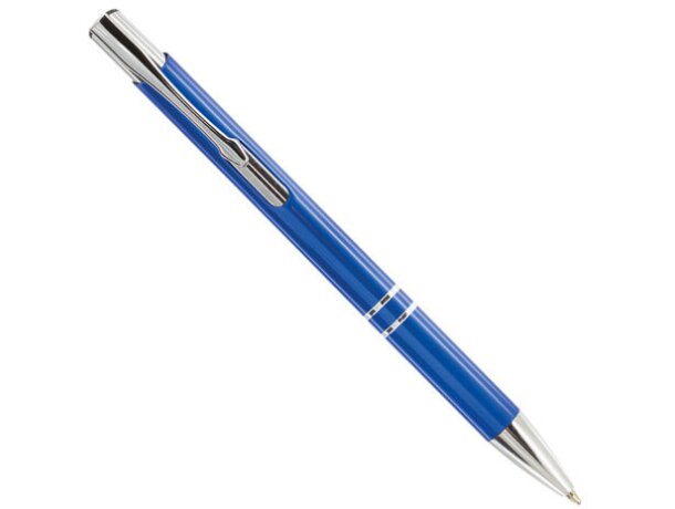 Bolígrafo automático de metal azul
