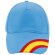Gorra sencilla d e5 paneles con detalles de la bandera azul medio