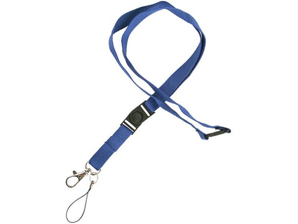 Lanyard cierre de seguridad Riga azul