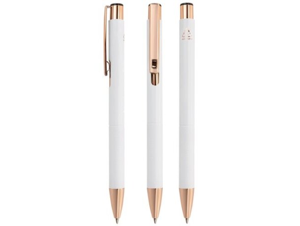 Set cuaderno A6 y bolígrafo Zadie personalizable corporativo Blanco detalle 3