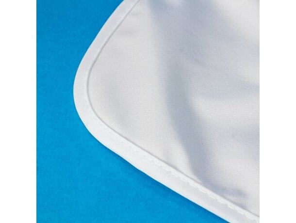Babero Comilón de poliéster blanco con área de personalización Blanco detalle 1