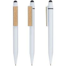 Bolígrafo Bali bambú puntero táctil blanco negro