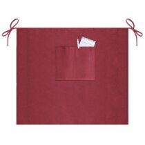 delantal mediano de camarero personalizado burdeos