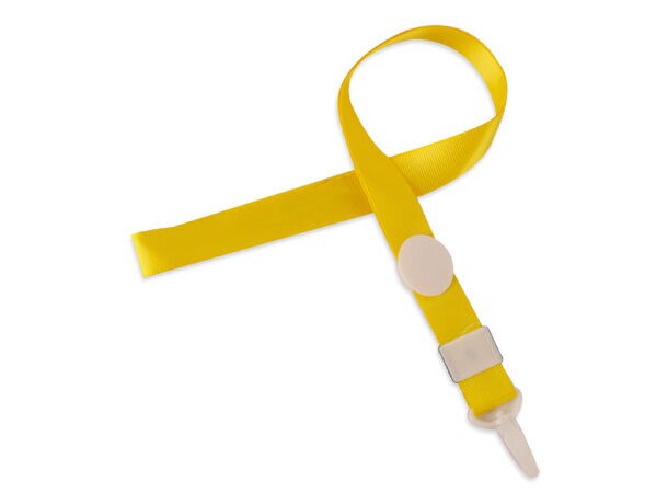 Lanyard con cierre ajustable amarilla
