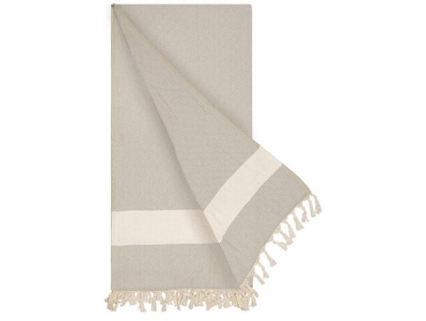 Toalla pareo Soft-eco de algodón reciclado y orgánico Gris detalle 4