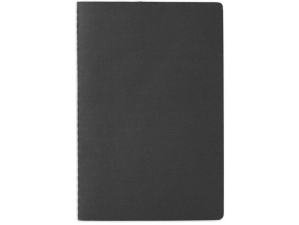 Libreta Santorini con cubierta de papel y hojas lisas Negro detalle 14