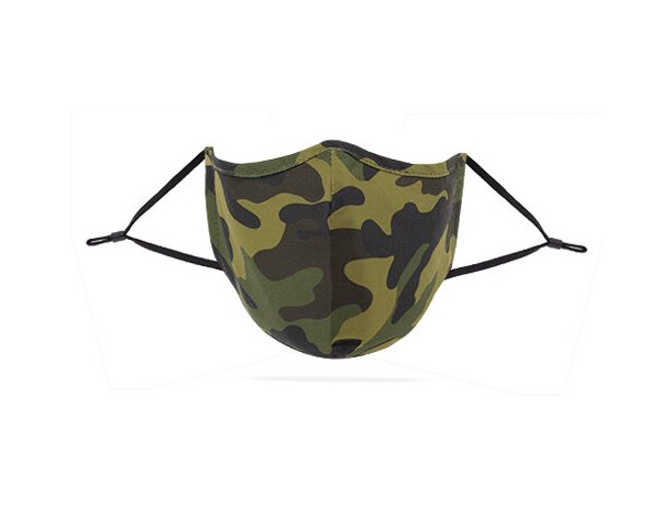 Mascarilla de tela personalizada con filtro de 3 capas camuflaje
