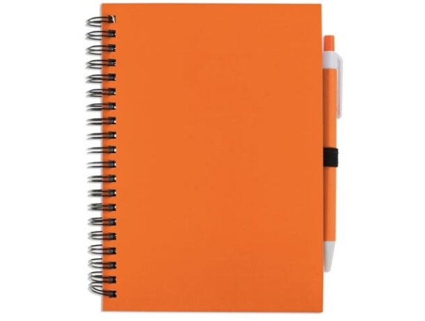 Libreta ecologica zas personalizada naranja