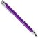 Bolígrafo metálico con puntero y clip lila