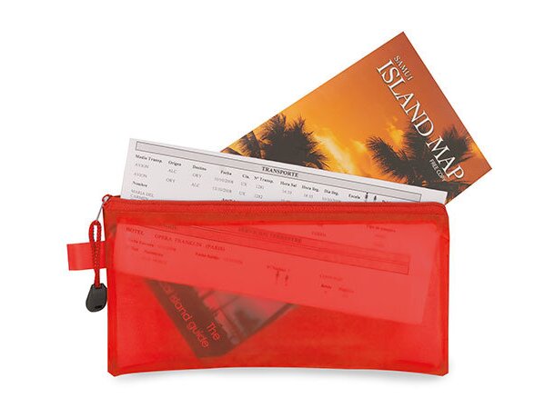 Bolsa pequeña de pvc con cremallera blanco