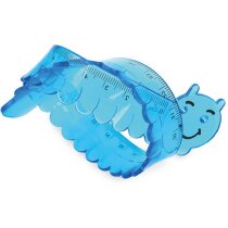 Regla flexible motivo gusanito personalizada azul