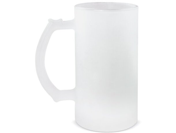 Jarra de cristal mate Birra con asa ergonómica y relieve detalle 2