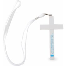 Bolis de publicidad con cordón y cruz marrón