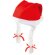 Gorro de navidad con trenzas rojo