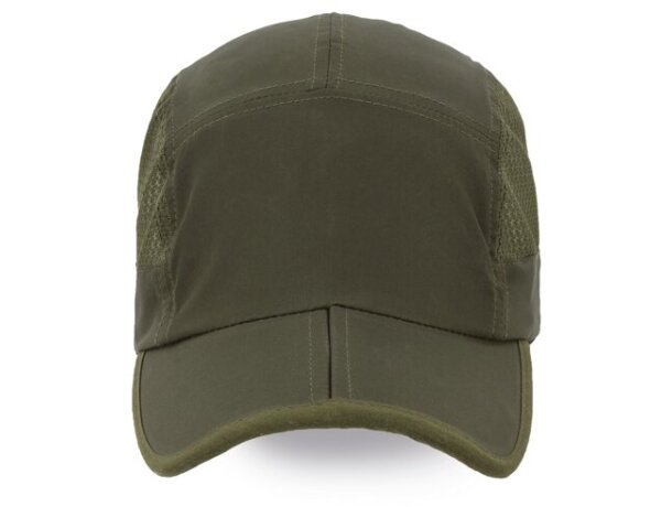 Gorra plegable Harris de poliéster técnico transpirable Verde militar detalle 13