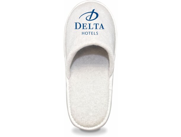 Zapatillas acabado de rizo en algodón blanca personalizado