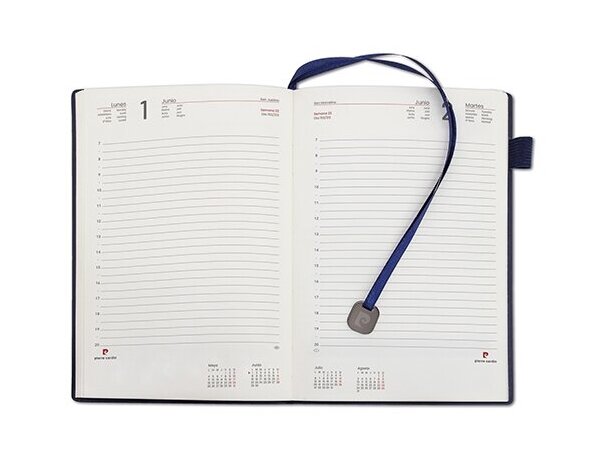 Agenda Pierre Cardin profesional con placa personalizable Gris detalle 1