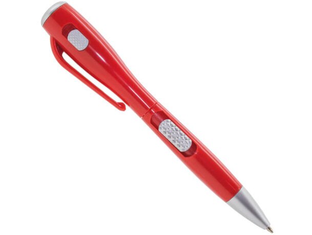 Bolígrafo con linterna rojo