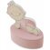 Cajita de bebé con imán rosa personalizado