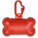 Porta bolsas para mascotas en forma de hueso rojo