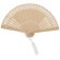 Abanico plegable madera natural artesanal 20 cm sin color