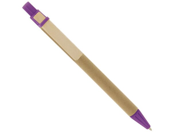 Boligrafo carton reclicado pino lila