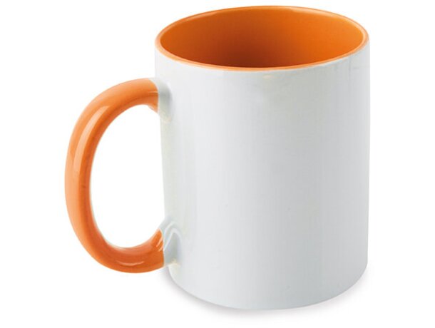 Taza para sublimación interior de color naranja