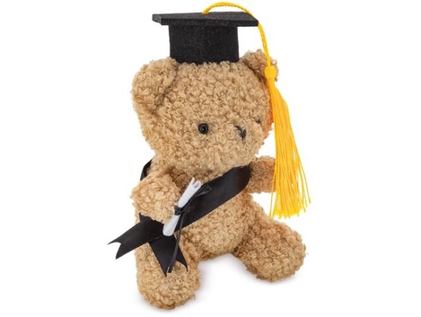 Peluche osito graduado Honoris con birrete y diploma detalle 3
